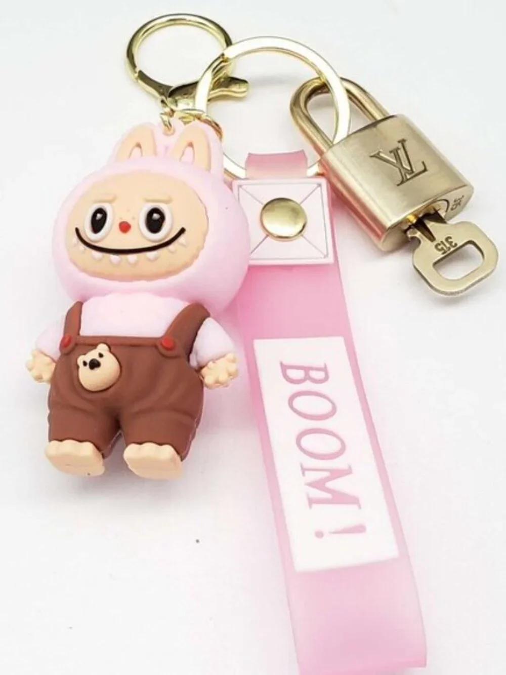 Louis Vuitton Authentic Gold Lock 🔒 Unbranded Labubu Keychain Charm for Bags